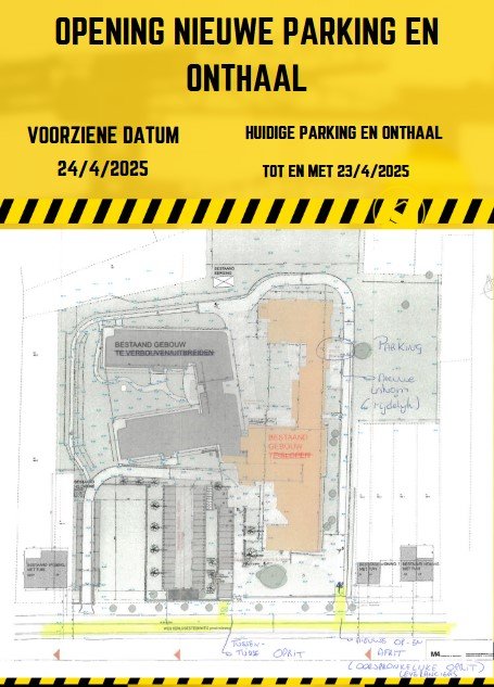 Wijziging parking en onthaal